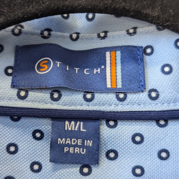 Stitch Golf Men’s Polo Double Dot Sz M/L - Picture 15 of 15